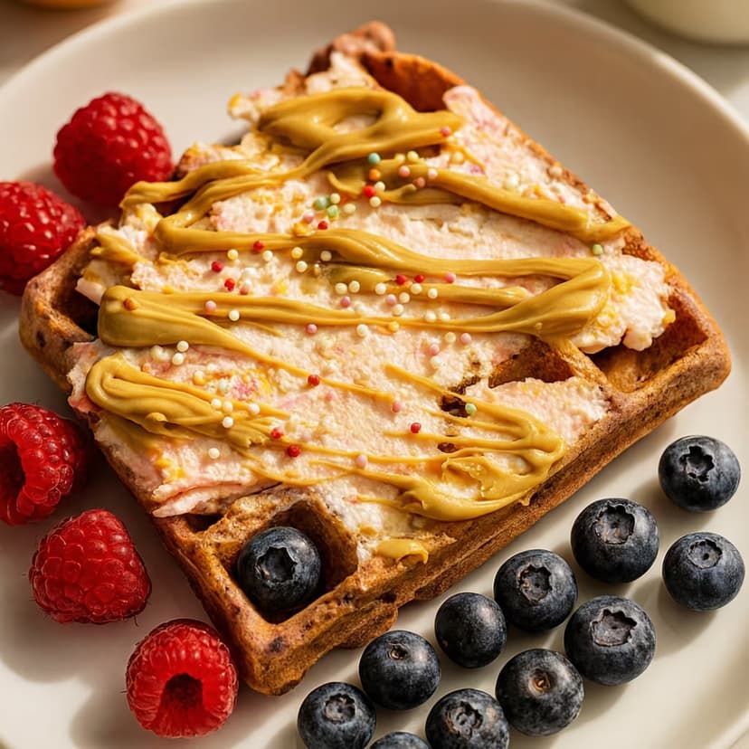 Gofry bez cukru z owocami i jogurtem greckim — gotowe w 10 minut